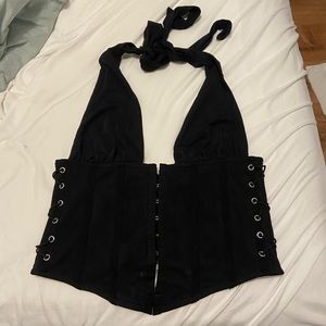 I am Gia Celestina top in black